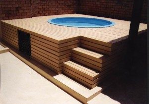 Piso de Madeira para Piscina