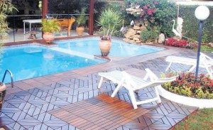 Piso de Madeira para Piscina